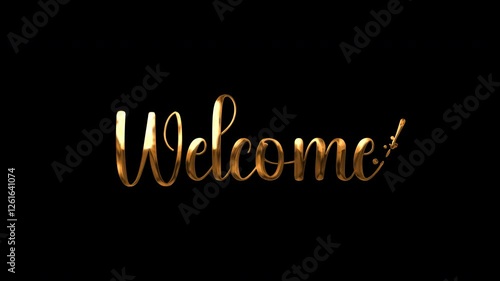Animated 3D text saying welcome in an inviting and elegant manner. Perfect for website banners, invitations, and social media posts.