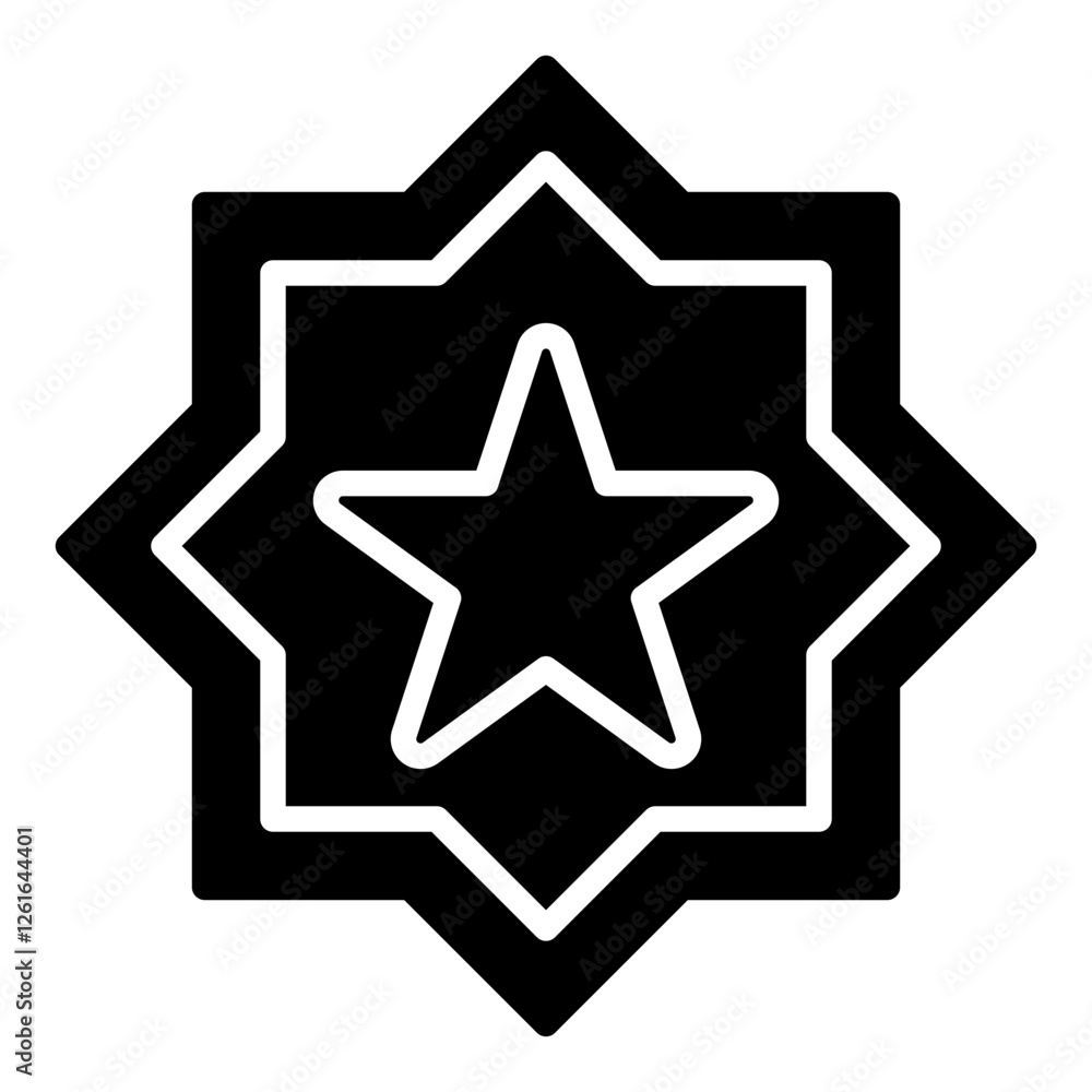 Rub El Hizb icon. Vector illustration. Symbols of Quranic division and organization Rub El Hizb icon. Vector illustration. Symbols of Quranic division and organization