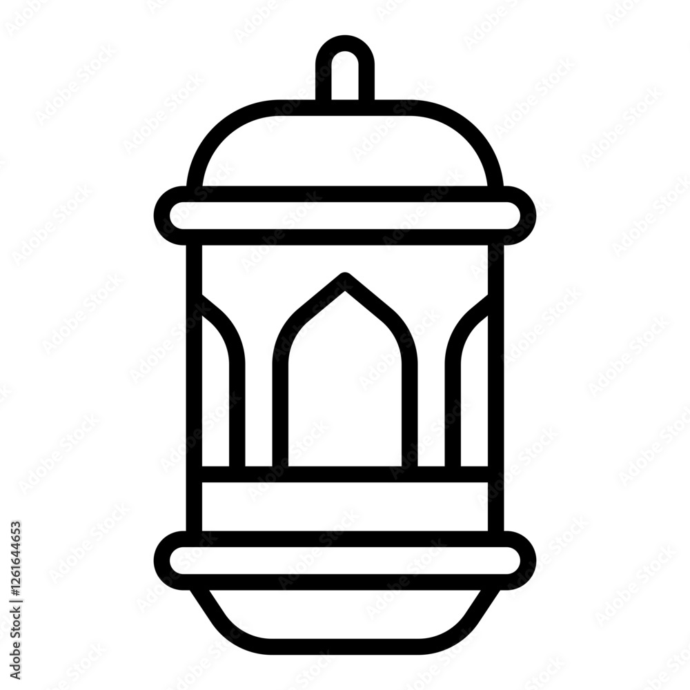 Lantern icon. Vector illustration. Symbols of Islamic festivals and celebrations Lantern icon. Vector illustration. Symbols of Islamic festivals and celebrations