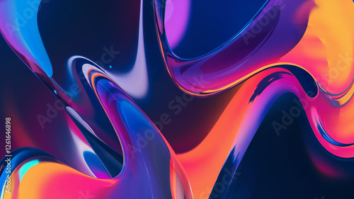 abstract background with colorful waves