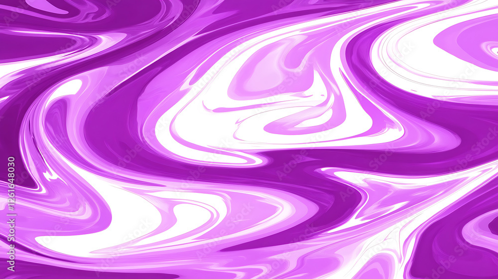Obraz premium Flowing Fluidity Purple and White Abstract Swirls Design with Artistic Background Texture Effect