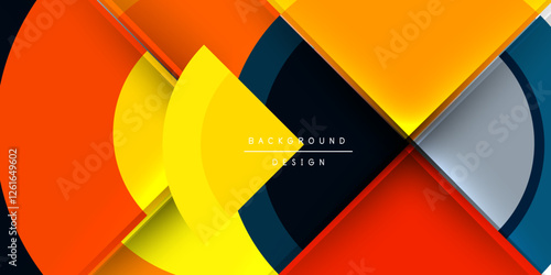 Techno circles and semi circles. Vector Illustration For Wallpaper, Banner, Background, Card, Book Illustration, landing page