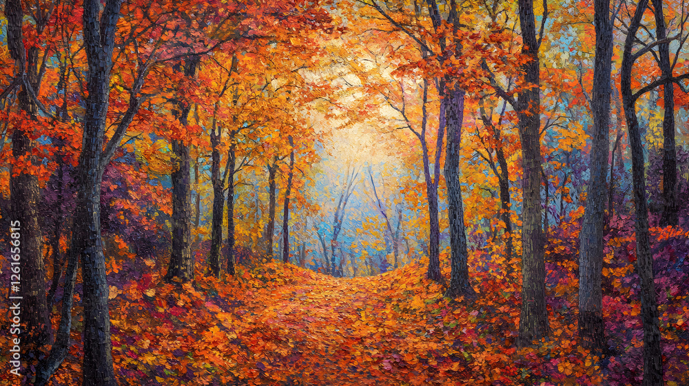 Eternal Dance of Autumn Leaves: A Seasonal Symphony in Nature's Palette Eternal Dance of Autumn Leaves: A Seasonal Symphony in Nature's Palette