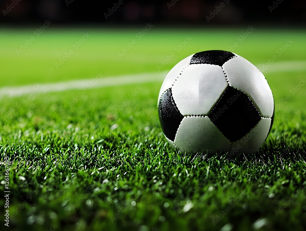 Fototapeta premium Photo of a Cinematic Football Field with High Detailing