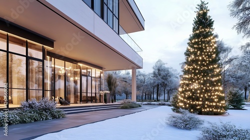 Modern residential building with clean design, showcasing simplicity and contemporary living.
