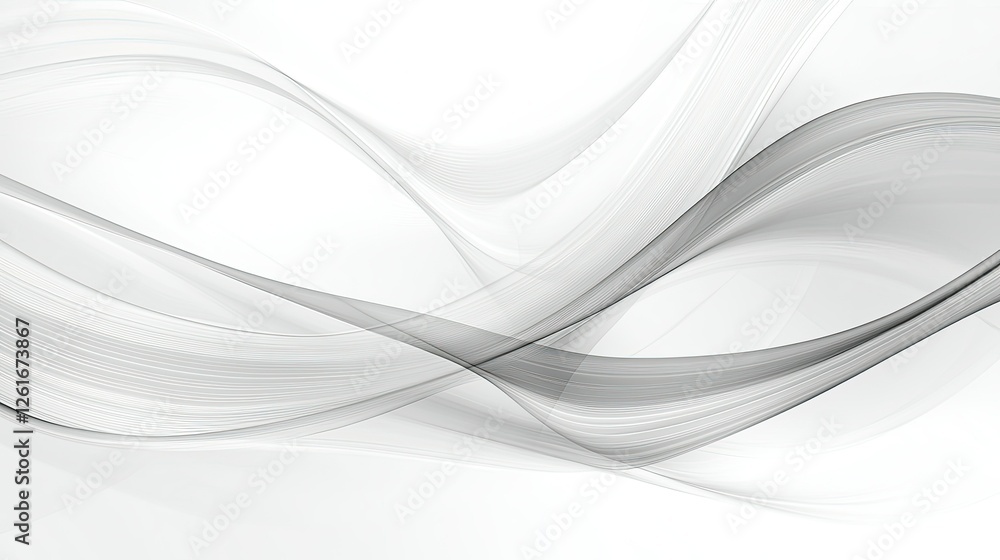 Abstract Wave Patterns in Soft Grey and White Tones for Backgrounds Abstract Wave Patterns in Soft Grey and White Tones for Backgrounds