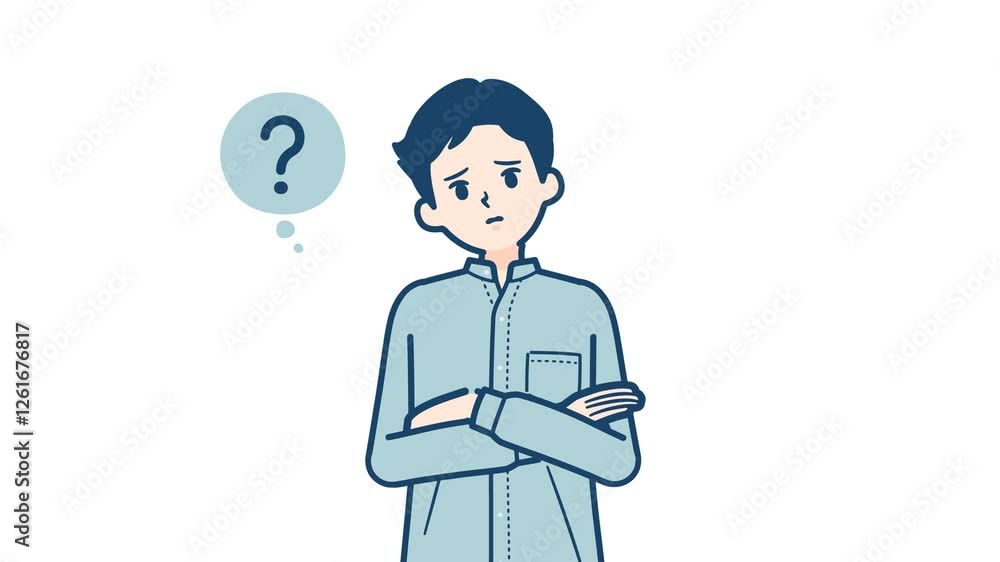 stand collar shirt man_think and not understand_with alpha channel.mov stand collar shirt man_think and not understand_with alpha channel.mov