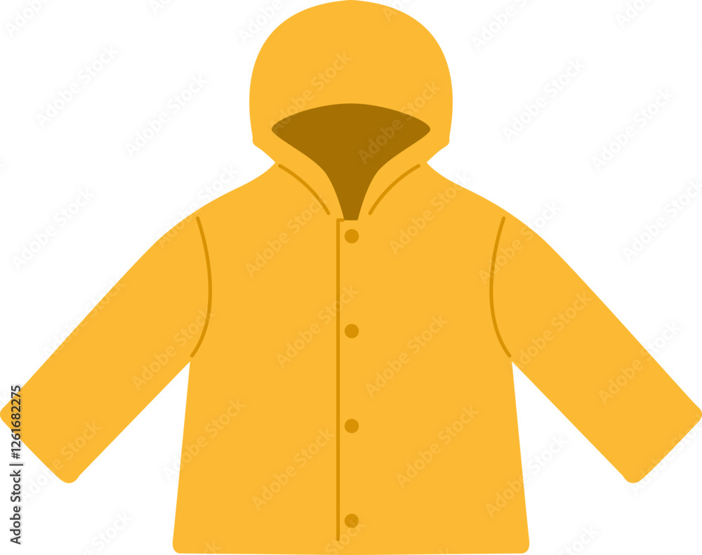 Illustration of a Yellow Raincoat Illustration of a Yellow Raincoat