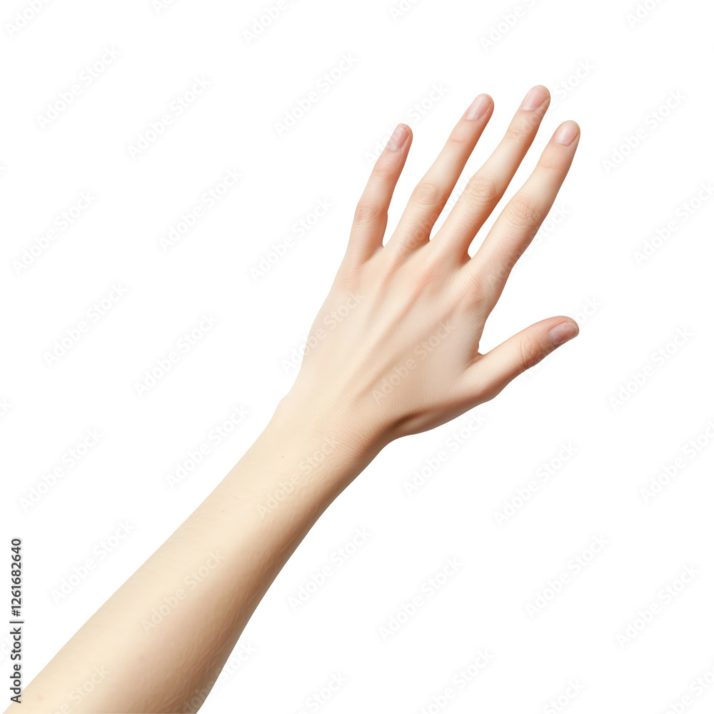 Open Hand Gesture: A close-up image of a woman's hand outstretched, palm facing the viewer, symbolizing openness, receptivity, and invitation. Open Hand Gesture: A close-up image of a woman's hand outstretched, palm facing the viewer, symbolizing openness, receptivity, and invitation.
