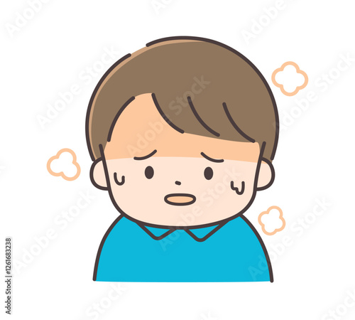 息苦しさを感じている男の子
