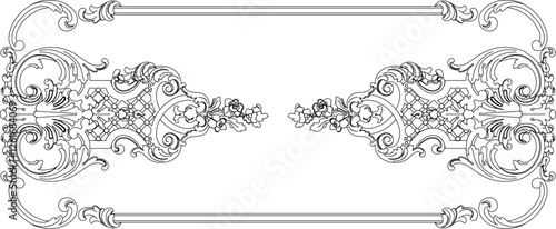 vector illustration sketch design of decorative ornaments gypsum for classic ethnic vintage home interior 
