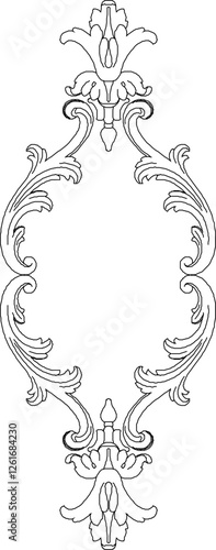 vector illustration sketch design decorative ornament floral carving decoration for classic ethnic vintage traditional interior 