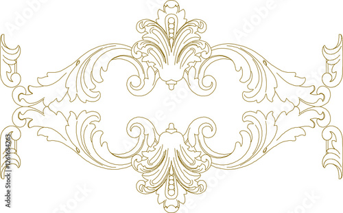 vector illustration sketch design of decorative ornaments gypsum for classic ethnic vintage home interior