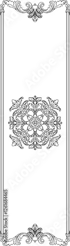 vector illustration sketch design of decorative ornaments gypsum for classic ethnic vintage home interior