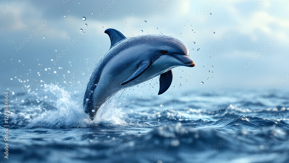 Obraz premium dolphin jumping out of water