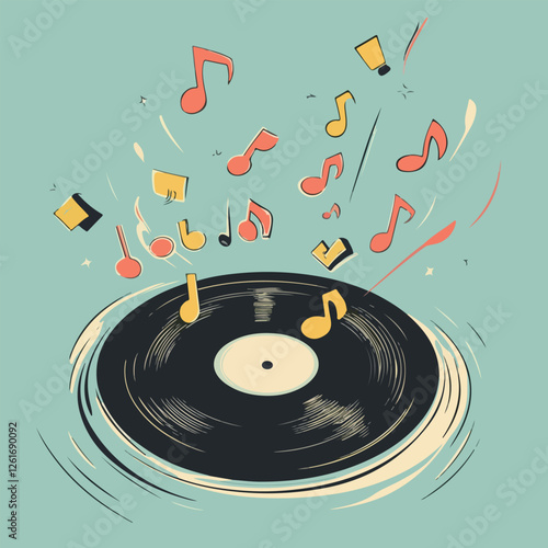 Musical Vibes from a Vinyl Record