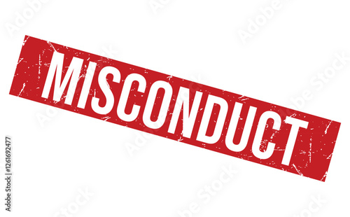 MISCONDUCT rubber stamp vector illustration on white background