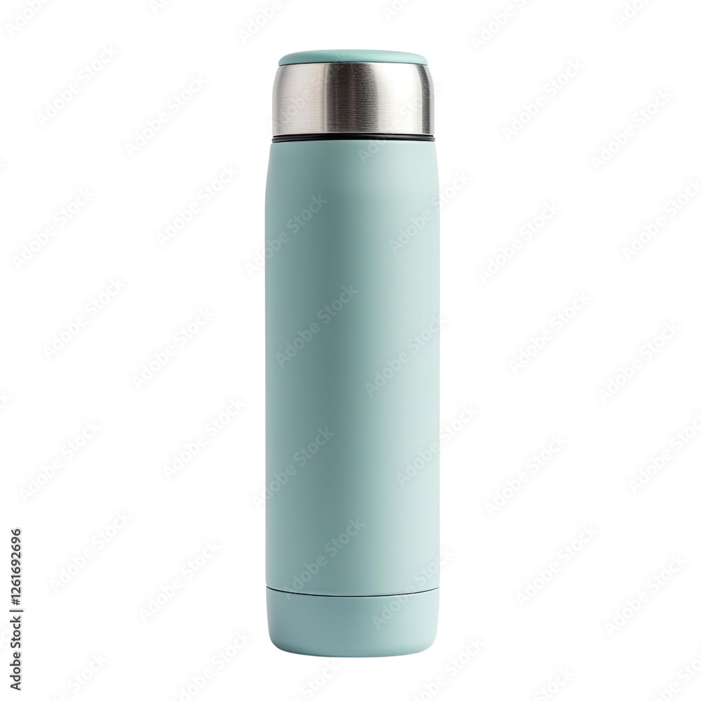 sleek, modern thermos in soft blue color, perfect for keeping beverages hot or cold. Ideal for travel, outdoor activities, or daily use sleek, modern thermos in soft blue color, perfect for keeping beverages hot or cold. Ideal for travel, outdoor activities, or daily use