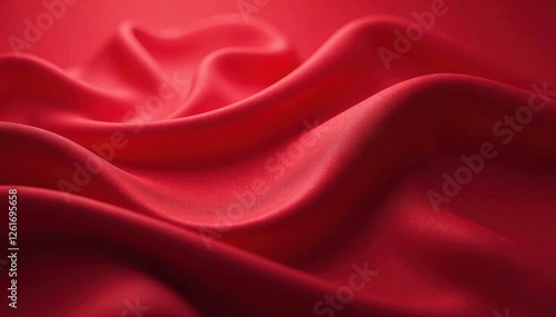 Deep crimson, gently undulating fabric Soft wave pattern , luxurious, flowing photo