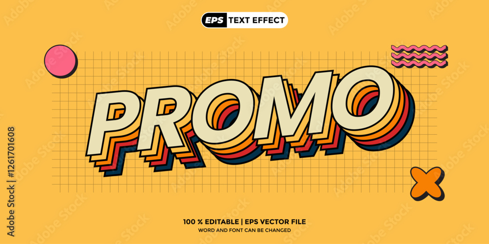 Obraz premium Promo Editable Text Effect for Trendy 2025 Projects