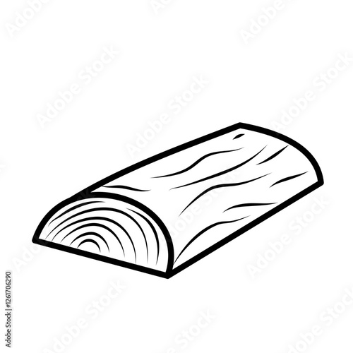 material wood log cartoon