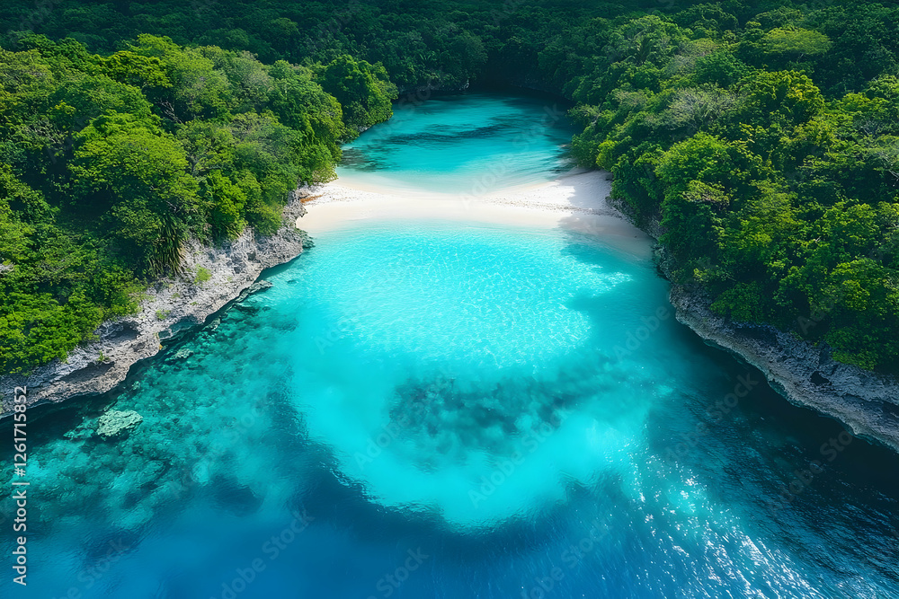 Aerial View Tropical Island Beach Aerial View Tropical Island Beach
