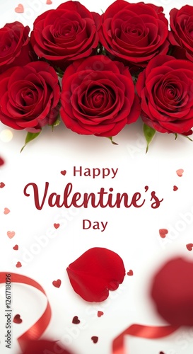 Celebration of love with red roses and hearts, Valentines Theme Smartphone Backgrounds photo