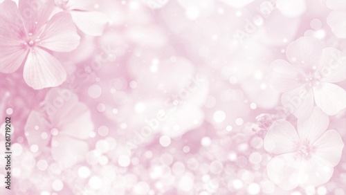 Beautiful pink pastel floral romantic background with light and bokeh, banner. Fine art image of beautiful pastel roses in a dark garden. Valentine and bridal vintage card design.