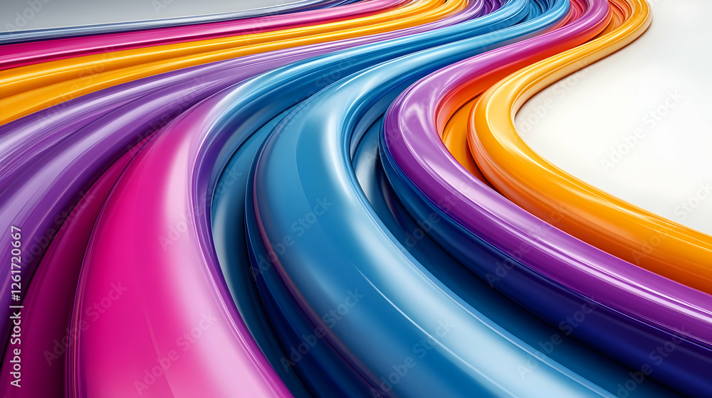 Abstract 3D Colorful Swirls Background Abstract 3D Colorful Swirls Background