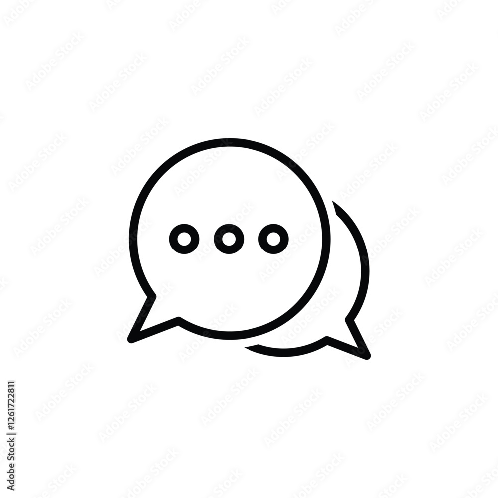 chat set. Speech bubble icon vector chat set. Speech bubble icon vector