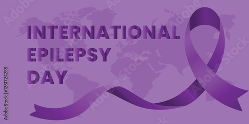 February is International Epilepsy Day. Vector template Design for banner, greeting card, poster, prints, social media post ,flyer , T shirt with background.