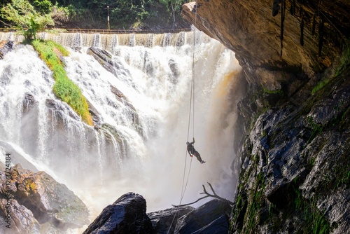 Fototapeta Naklejka Na Ścianę i Meble -  A waterfall in Tombos, Minas Gerais