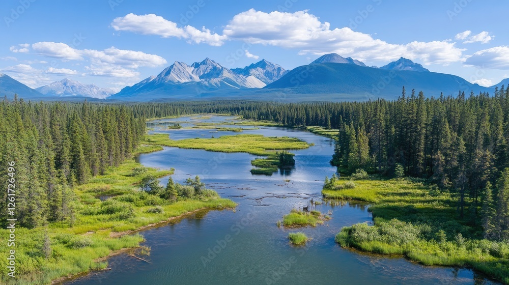 A drone view of a reforested mountain range, highlighting the positive impact of conservation. A drone view of a reforested mountain range, highlighting the positive impact of conservation.