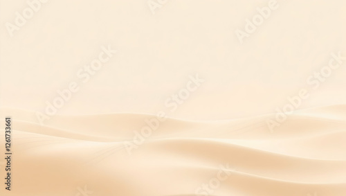 Beige hills undulate across the bottom of the frame, fading into a light tan background.