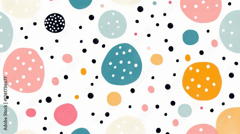 Abstract Colorful Circle Pattern With Dots Abstract Colorful Circle Pattern With Dots