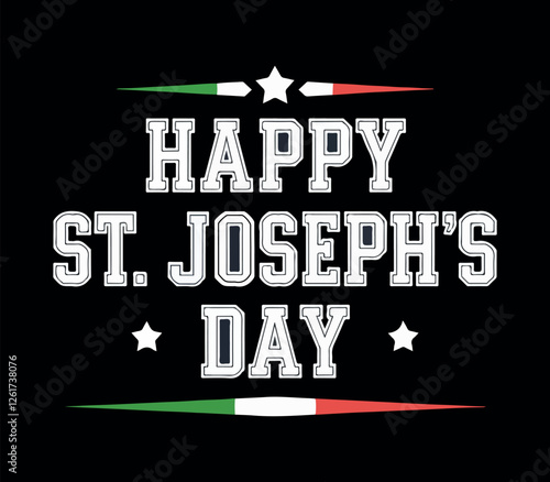 Happy St. Josephs day, card. vector 