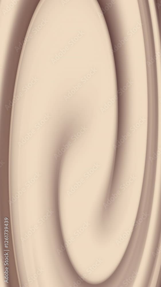 Primer plano de una forma abstracta beige y marrón adecuada para proyectos de diseño moderno, fondos, impresiones artísticas y elementos de diseño gráfico.