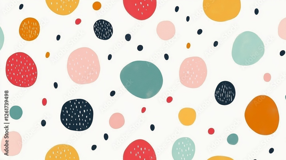Abstract Pattern With Colorful Circles On White Background Abstract Pattern With Colorful Circles On White Background