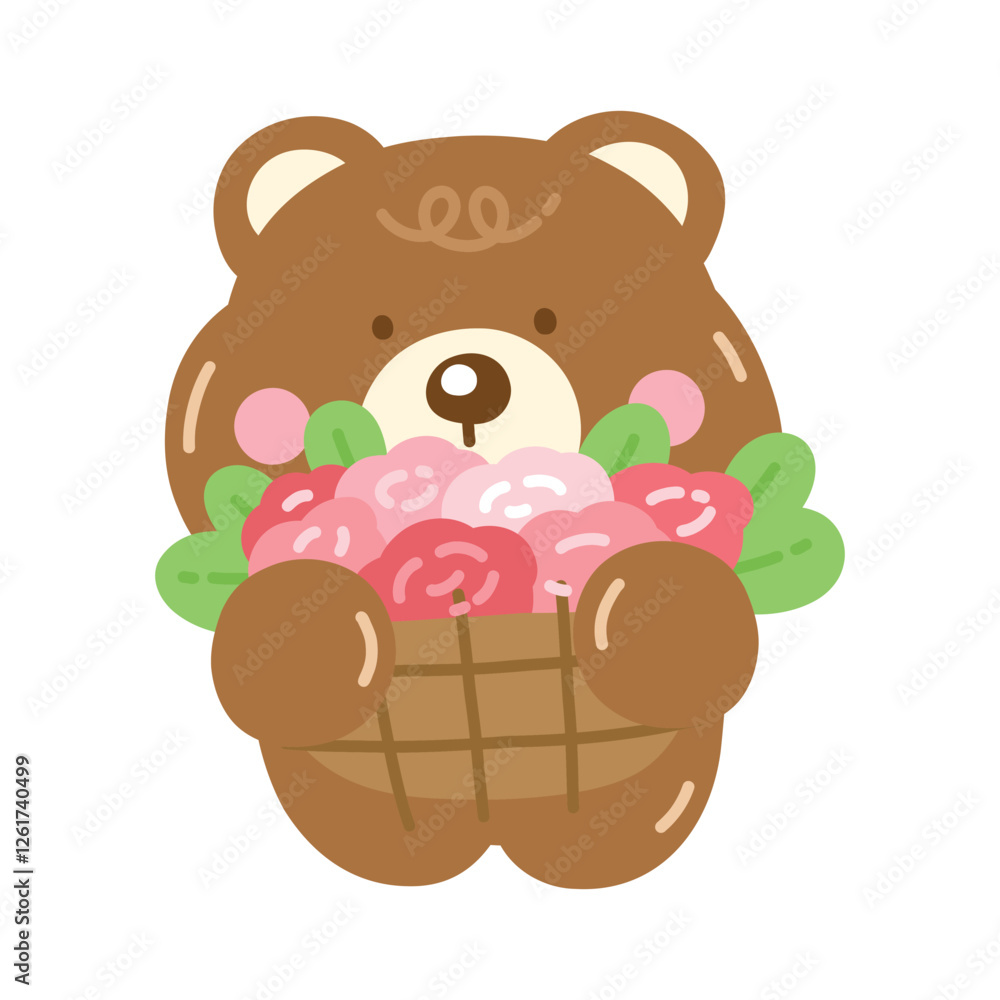 Fototapeta premium Cute Bear in Love
