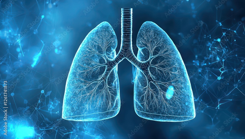 Visualization of human lungs focusing on disease progression due to viral and bacterial infections. Visualization of human lungs focusing on disease progression due to viral and bacterial infections.