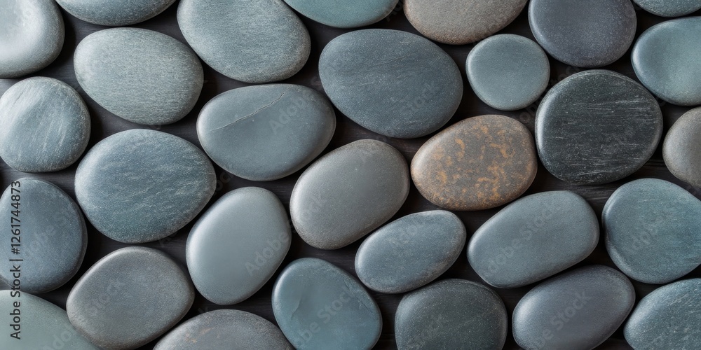 Serene Stones: A Textured Collection of Smooth, Gray River Rocks Serene Stones: A Textured Collection of Smooth, Gray River Rocks