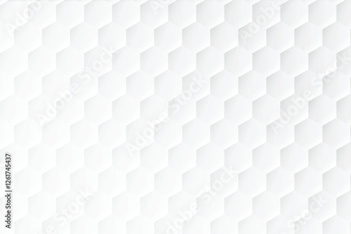 Futuristic honeycomb mosaic white background. Realistic geometric mesh cells texture. Abstract white vector wallpaper with hexagon grid.