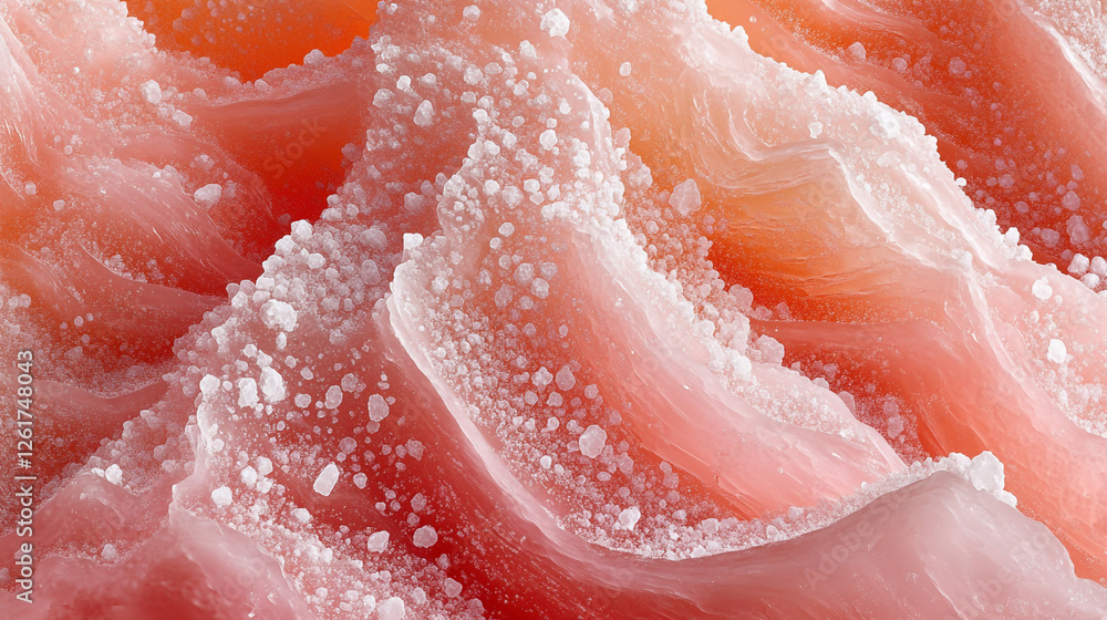 Abstract Pink Orange Texture Background Salt Crystals Waves Design Art Red Cold Image Macro White Abstract Pink Orange Texture Background Salt Crystals Waves Design Art Red Cold Image Macro White