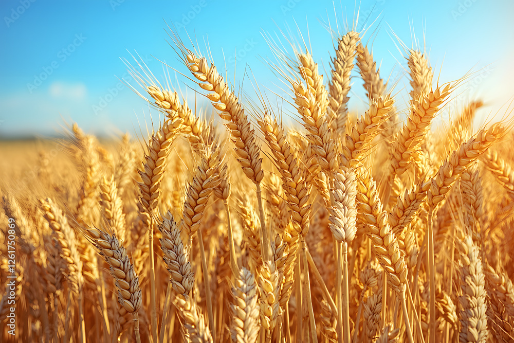 A field of spring wheat sways gently in the breeze, glinting gold in the sunlight, creating a serene and idyllic countryside scene. A field of spring wheat sways gently in the breeze, glinting gold in the sunlight, creating a serene and idyllic countryside scene.