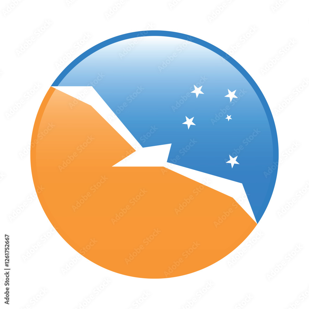 Argentina Antarctica circle flag logo icon digital vector illustration Argentina Antarctica circle flag logo icon digital vector illustration