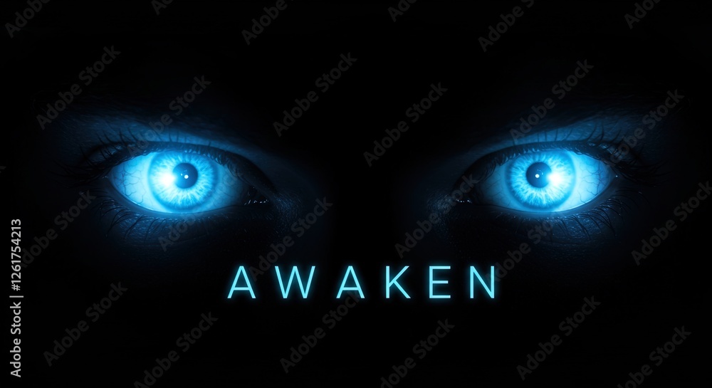Awaken Wallpaper - Glowing Eyes Dark Fantasy Sci-Fi Theme Awaken Wallpaper - Glowing Eyes Dark Fantasy Sci-Fi Theme