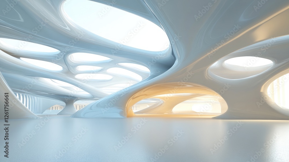 Fototapeta premium Abstract Modern Architectural Interior Design Space