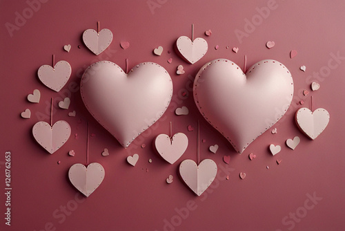valentine heart and love background concept