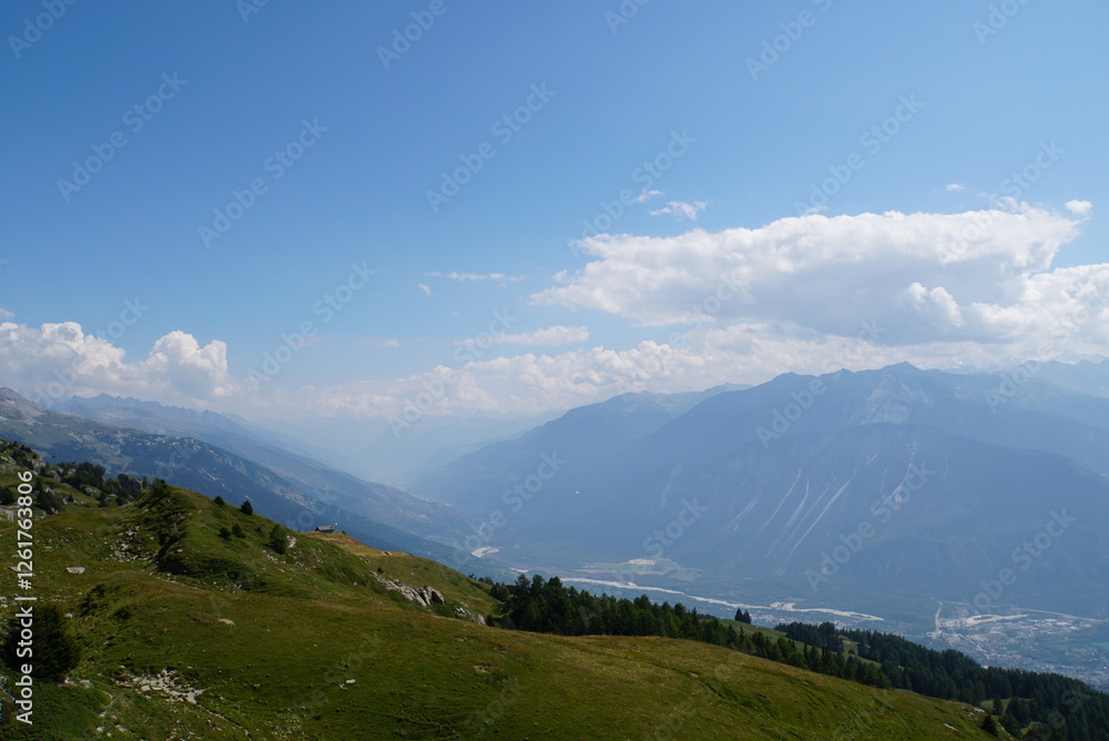 Scenery of Cabane-des-Violettes Trail - Crans-Montana, Switzerland Scenery of Cabane-des-Violettes Trail - Crans-Montana, Switzerland
