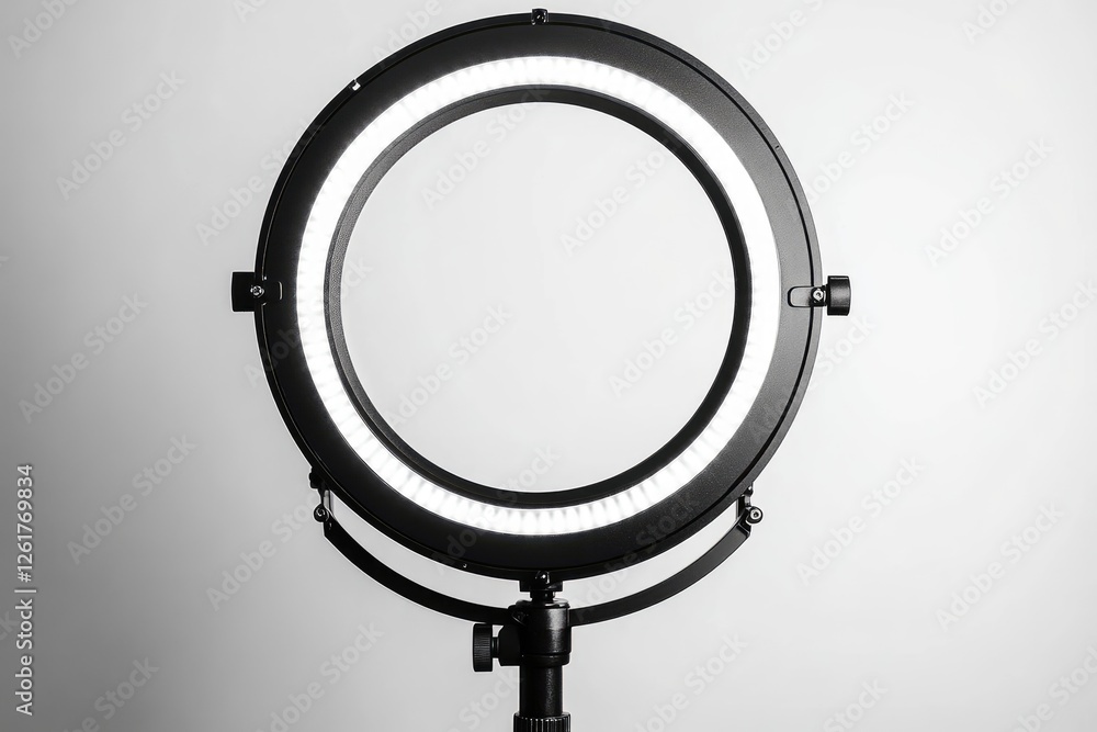 Fototapeta premium Circular Led Ring Light on Tripod Stand
